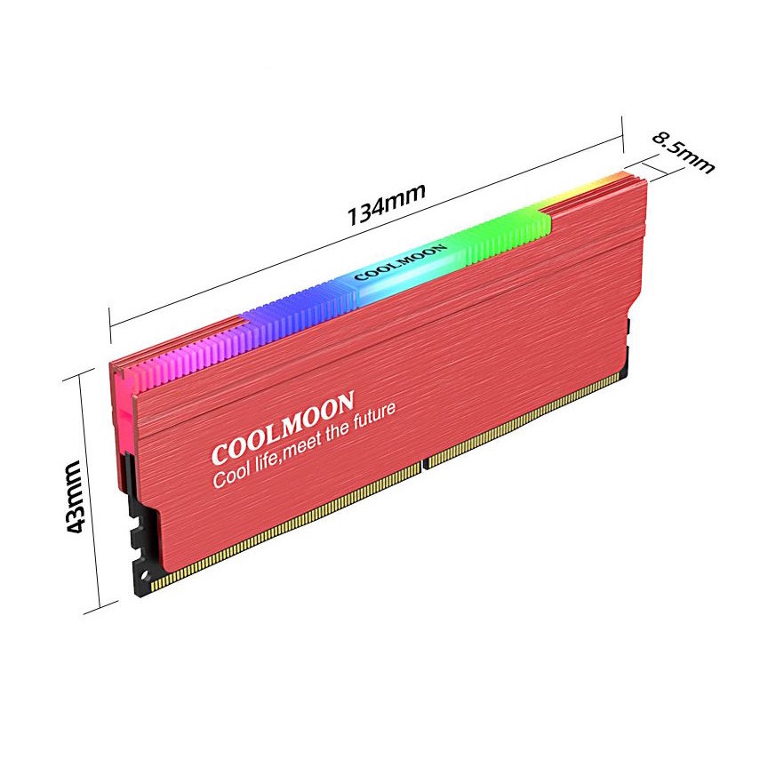 Tản Nhiệt Ram Led RGB Coolmoon RA-1 Hỗ Trợ Đồng Bộ Hub Coolmoon và Mainboard