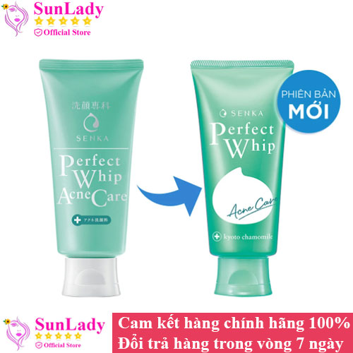 Senka Sữa rửa mặt dành cho da mụn Perfect Whip Acne Care 100g