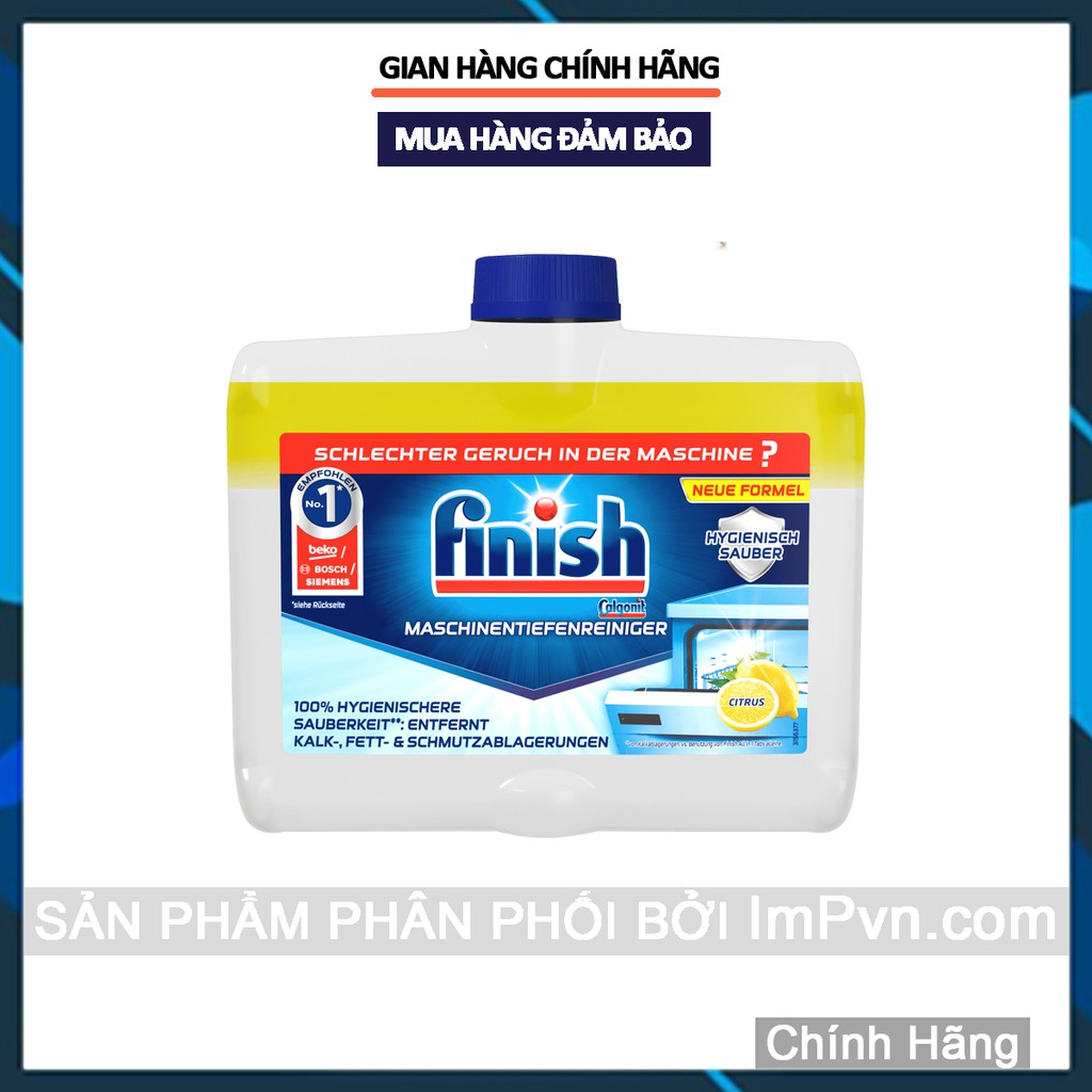 Dung dịch vệ sinh máy, tẩy cặn máy rửa chén bát Finish