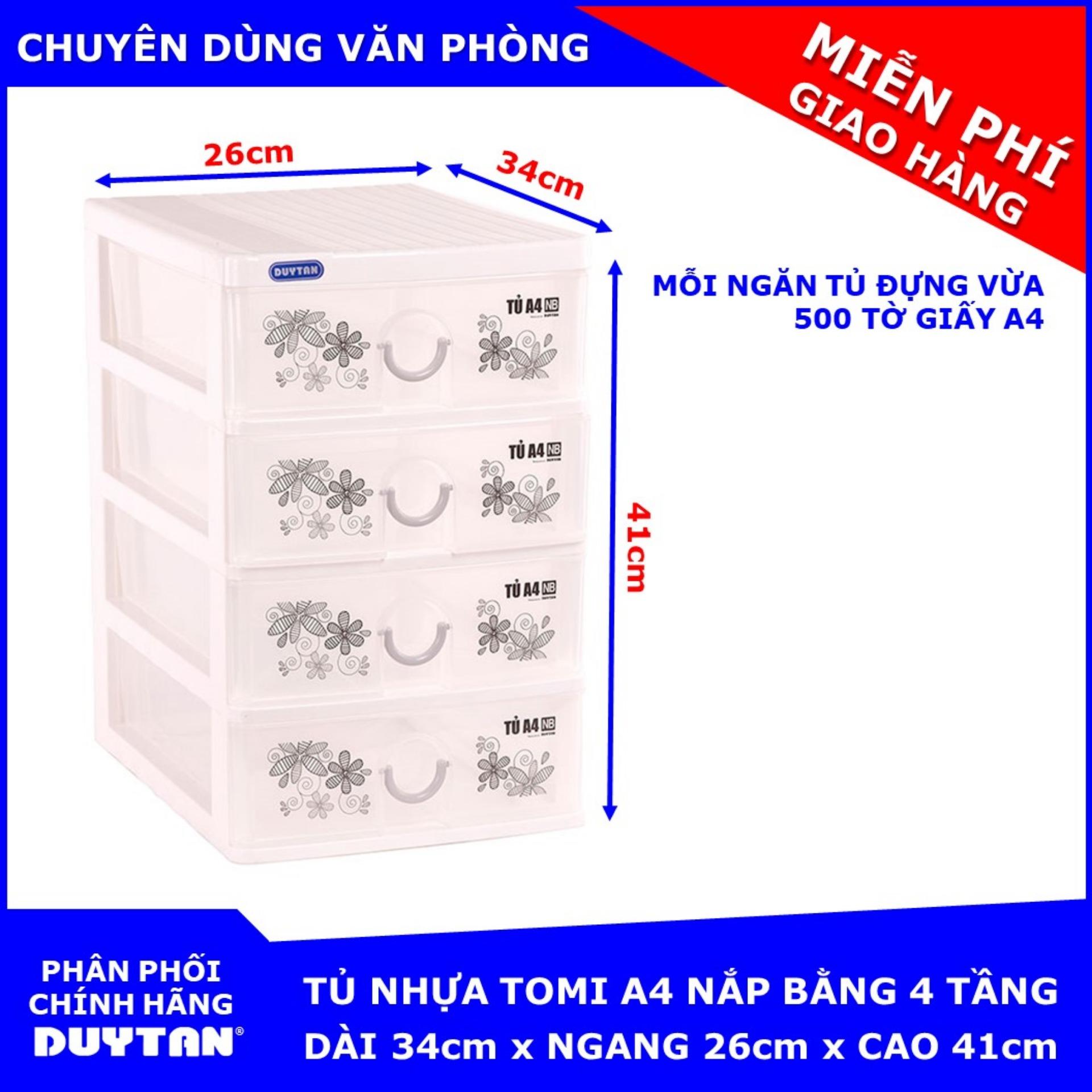 Tủ nhựa duy tân tomi a4 nb 4 tầng chuyên dụng đựng vừa khổ giấy a4