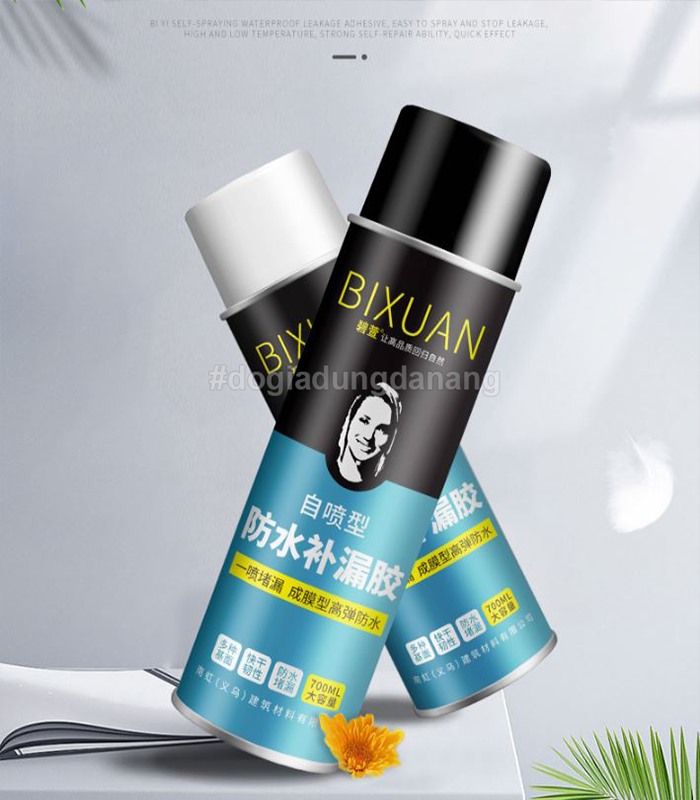 700ml - Bình xịt sơn chống thấm tường nhà đa năng BIXUAN, chống thấm trần nhà, chống thấm dột, chống thấm sân thượng, chống thấm sàn mái, chongtham, chong tham san thuong, chống thấm nhà vệ sinh, màng chống dột, chống thấm