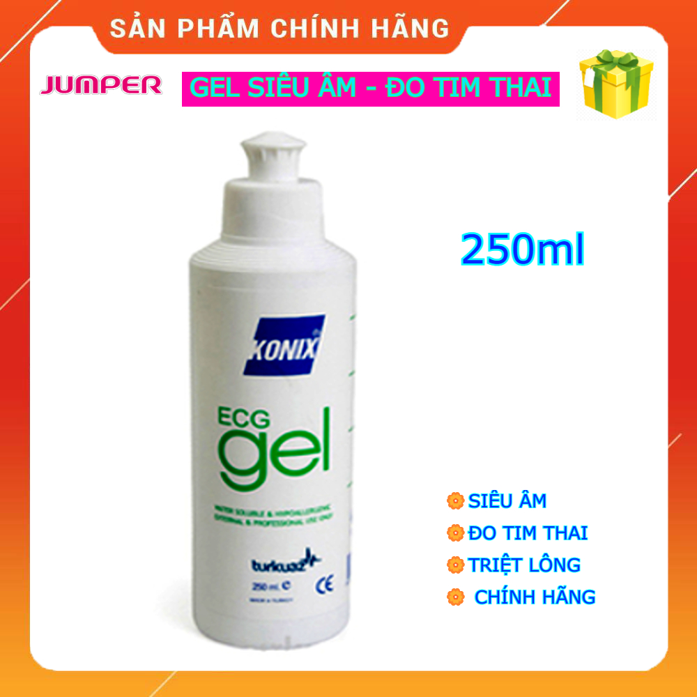 Gel siêu âm konix ecg gel chai 250ml vt0653 - gel đo tim thai, gel lạnh triệt lông tại nhà - chính hãng