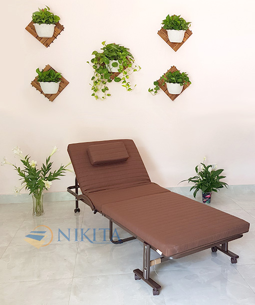 Giường gấp hàn quốc rộng 75 phân nikita tặng kèm ga, gối, túi phủ