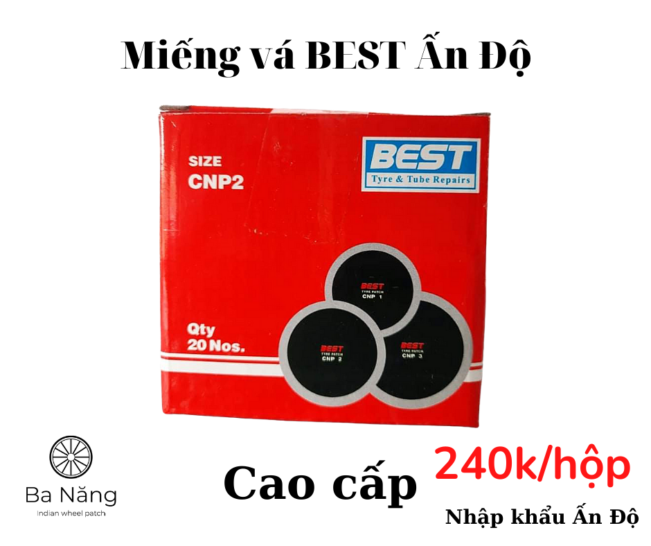 Miếng vá vỏ, vá lốp xe tải, xe oto có bố CNP2 (65mm) (Hộp 20 miếng)