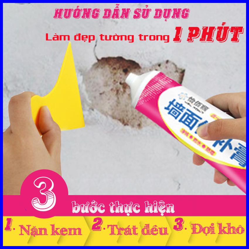 [MẪU MỚI] Keo vá tường thông minh, keo trét tường nhanh chóng, tiện lợi, dễ sử dụng, dinh cực kỳ chắc an toàn 100% cho sức khỏe - KÈM PHỤ KIỆN