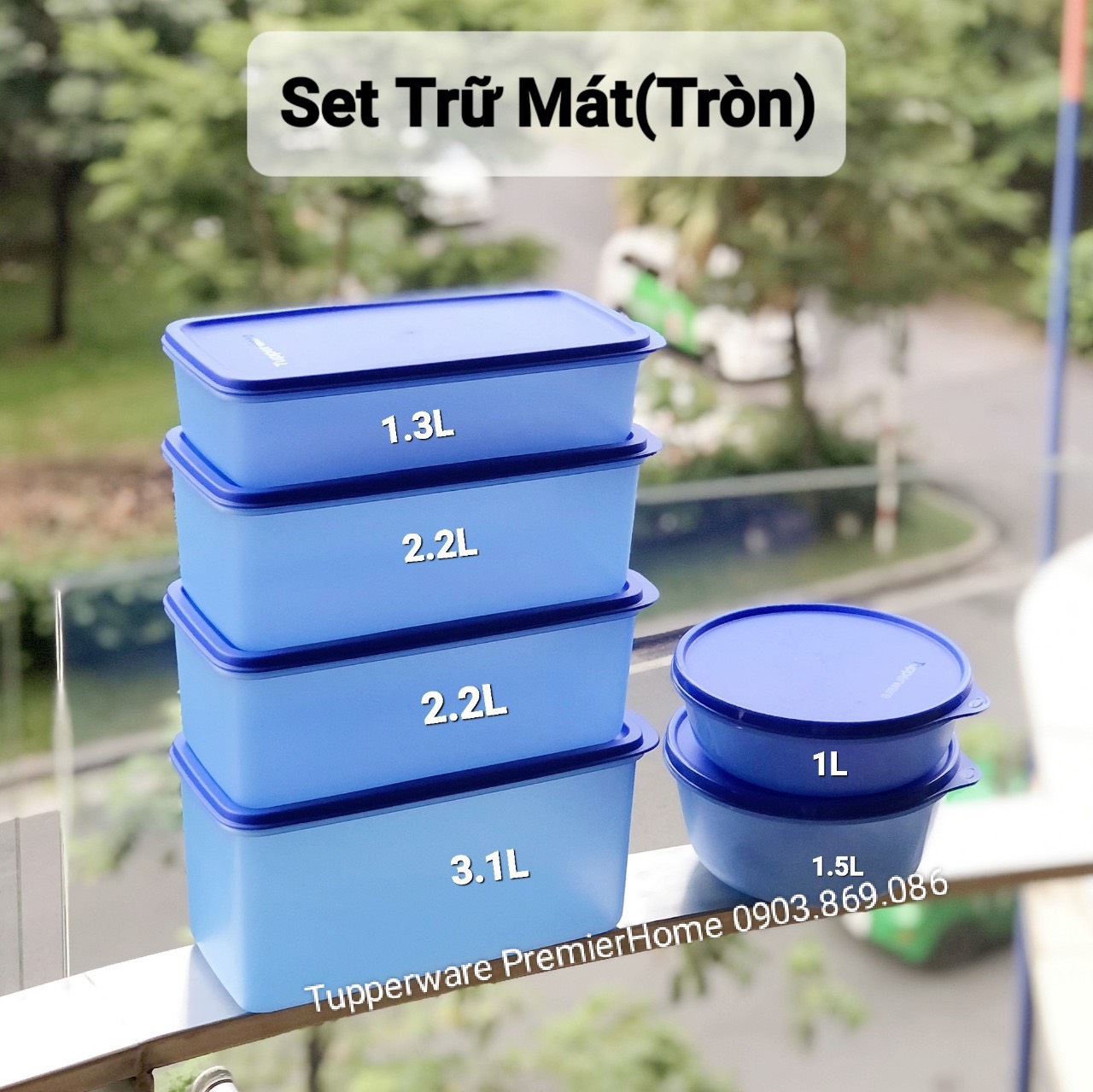 Combo 6 hộp BQTP Tupperware trữ mát và trữ khô Modern