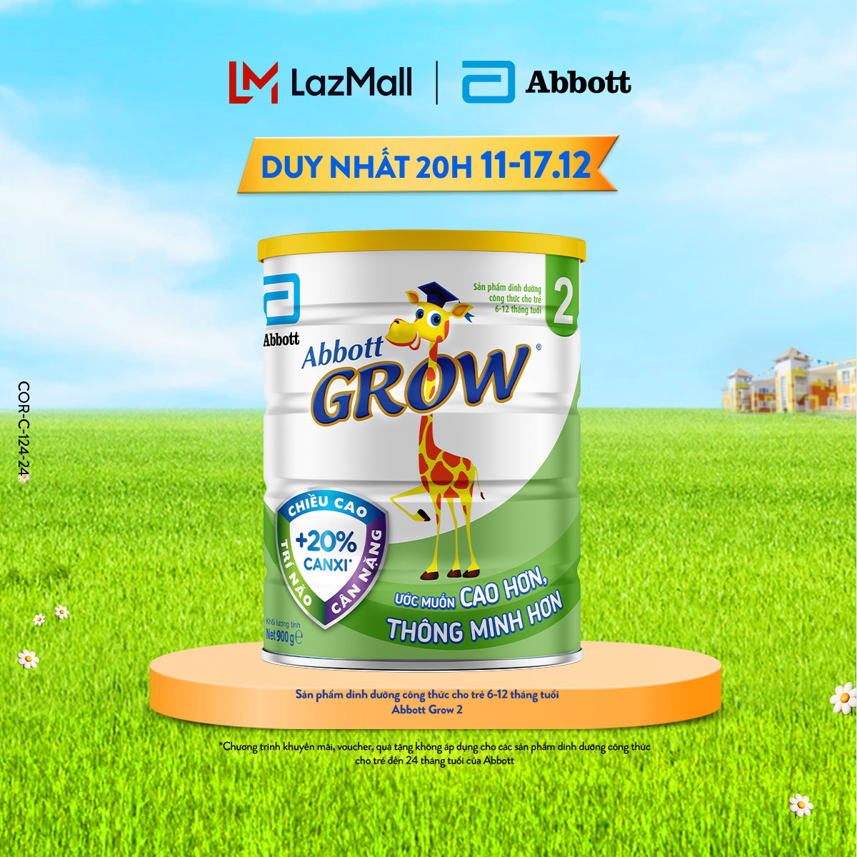 Sữa bột Abbott Grow 2 900g cho bé 6-12 tháng đủ dưỡng chất thiết yếu hỗ trợ sự phát triển toàn diện-Giới hạn 5 sản phẩm/khách hàng