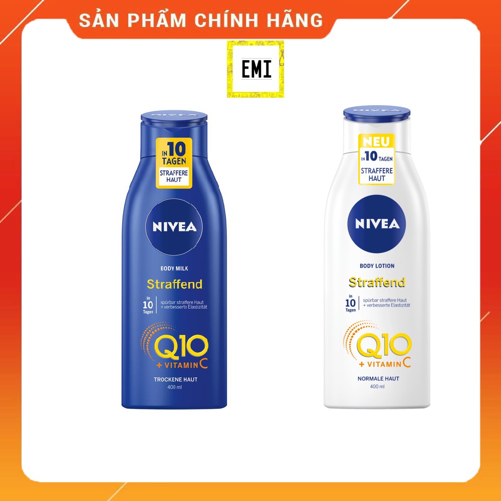 [HCM]Kem Dưỡng Thể Nivea Q10+ Vitamin C Giúp Dưỡng Ẩm Chống Lão Hóa Và Làm Trắng -Xách Tay Đức