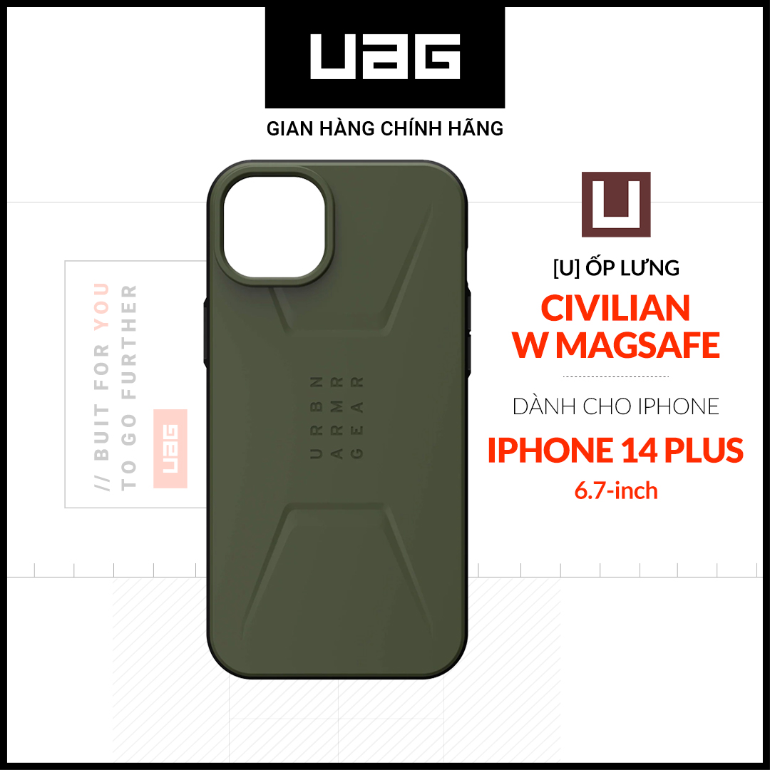 Ốp lưng uag civilian w magsafe cho iphone 14 plus