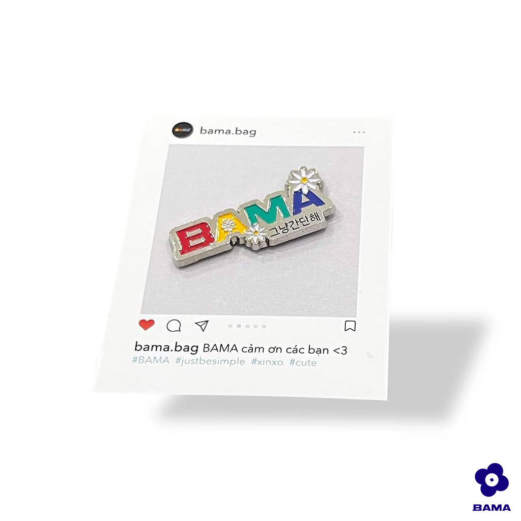 Pin BAMA® Daisy - Phụ kiện thời trang cài áo, balo dễ thương