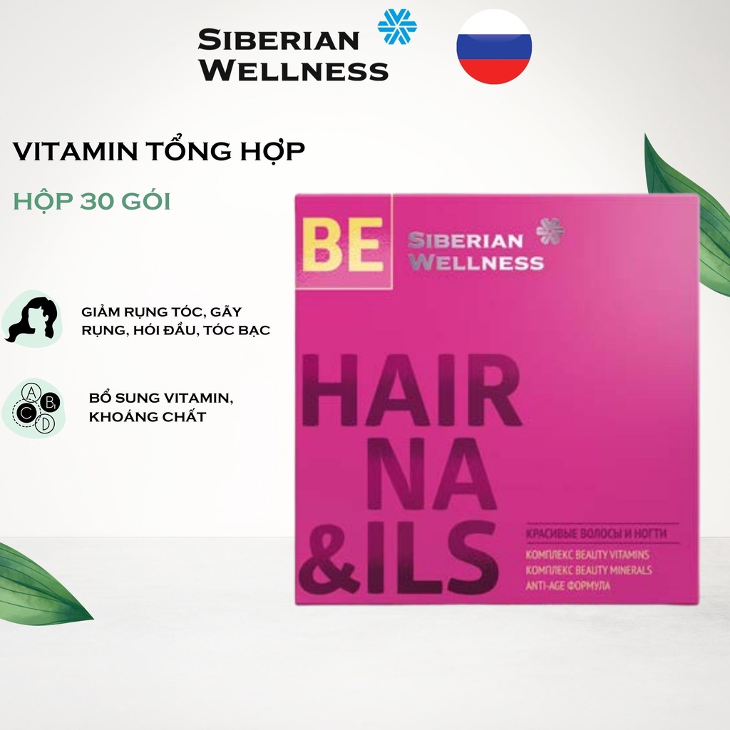 Dưỡng chất cho tóc và móng 3D Hair & nails cube Siberia, chống rụng, gãy tóc, móng.