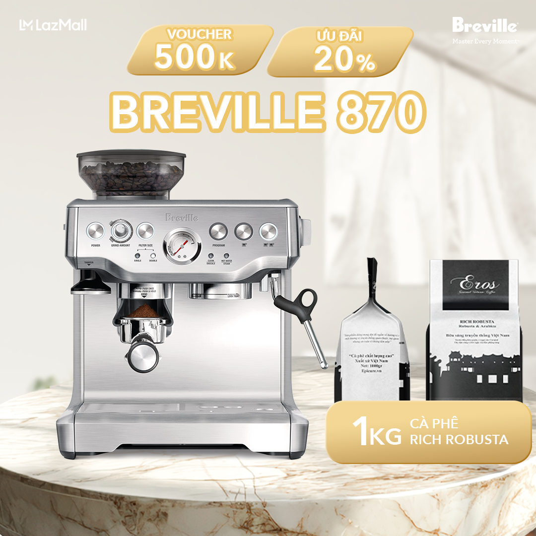 Máy pha cafe breville 870 the barista express bes870bss