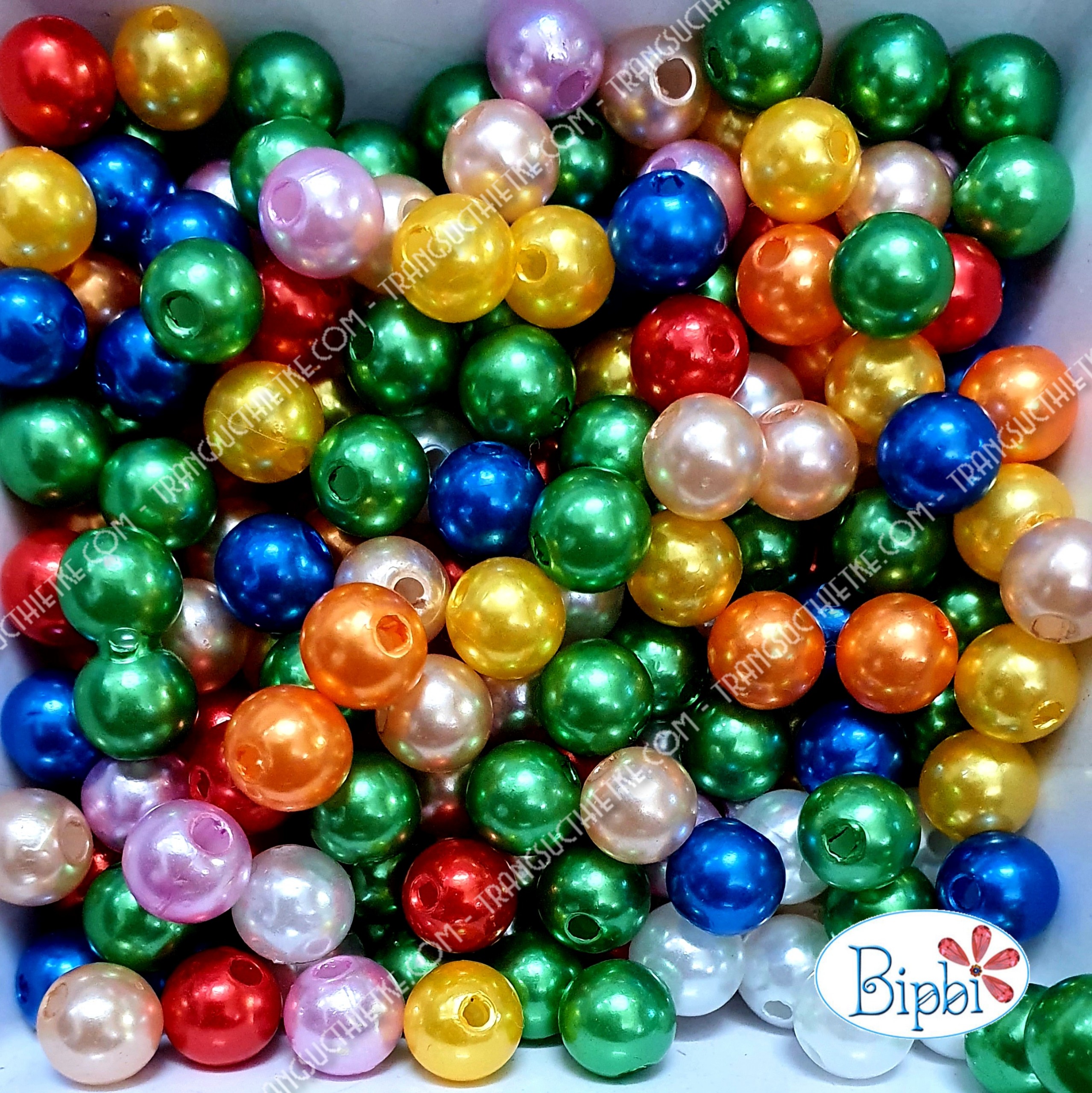 Hạt ngọc trai nhựa size 8mm mix màu