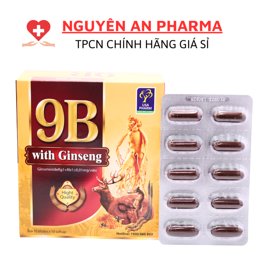 Vitamin 9B with Ginseng giúp bổ sung vitamin, khoáng chất, bồi bổ sức khỏe, tăng sức đề kháng - 100V