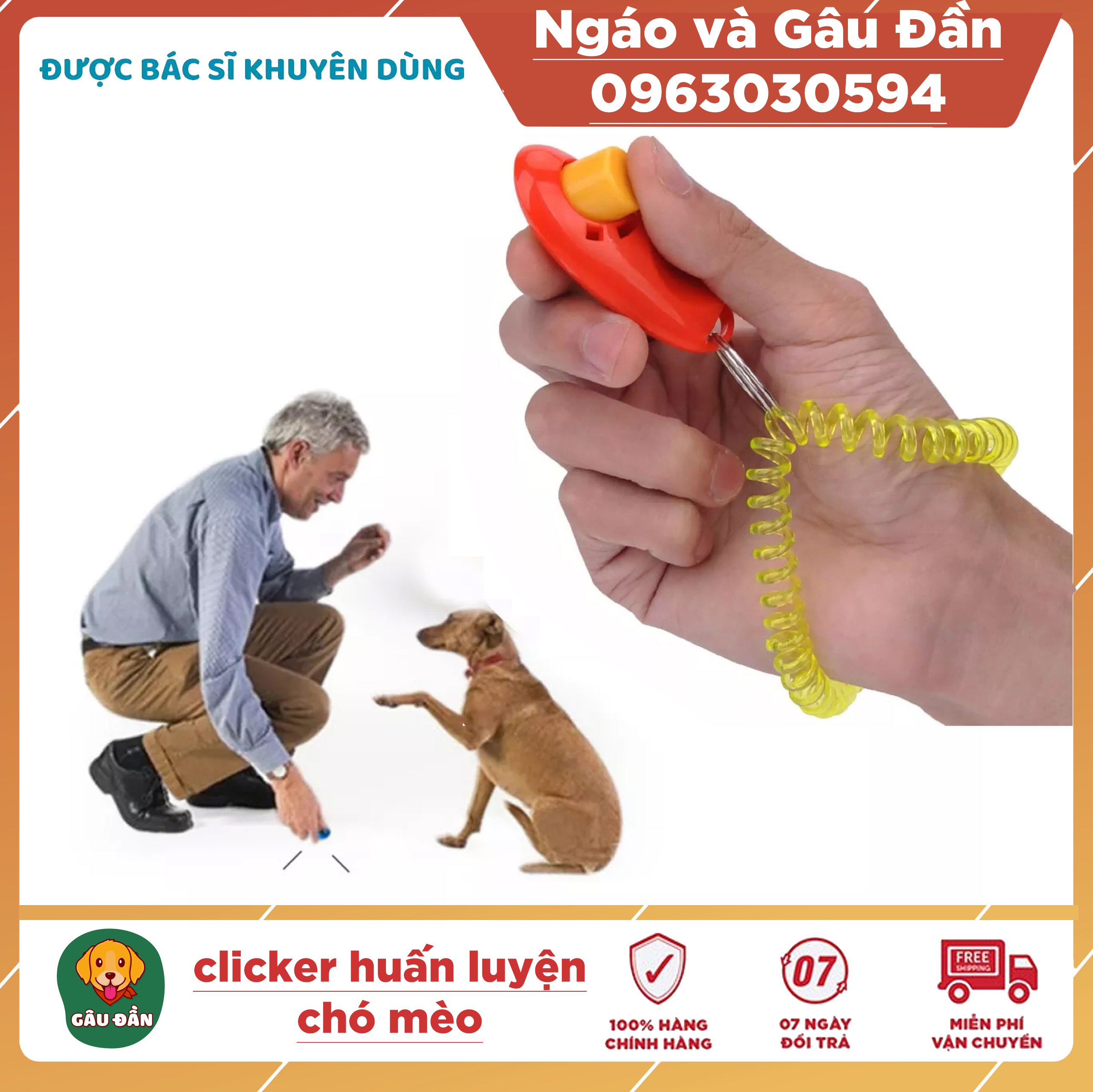 Dụng cụ huấn luyện chó - clicker huấn luyện chó