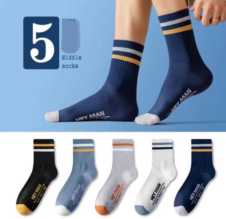 Set 5 đôi tất vớ cao cổ unisex heyman siêu hot