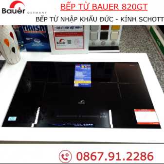 Bếp từ đôi Bauer 820GT - Bếp từ nhập khẩu Germani - Bếp từ Inverter