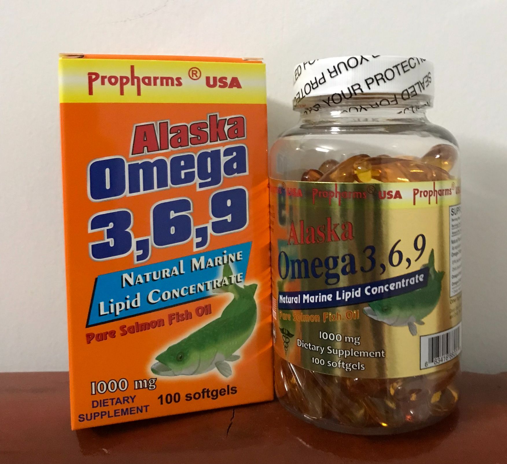 Viên uống bổ não, tim sáng mắt alaska omega 3 6 9 100 viên