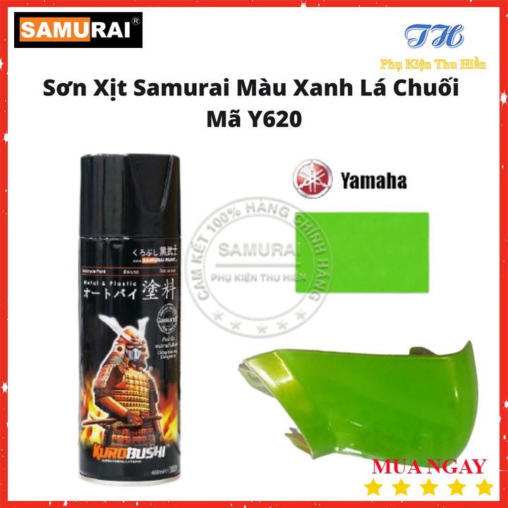 Sơn xịt samurai màu xanh lá chuối - mã y620