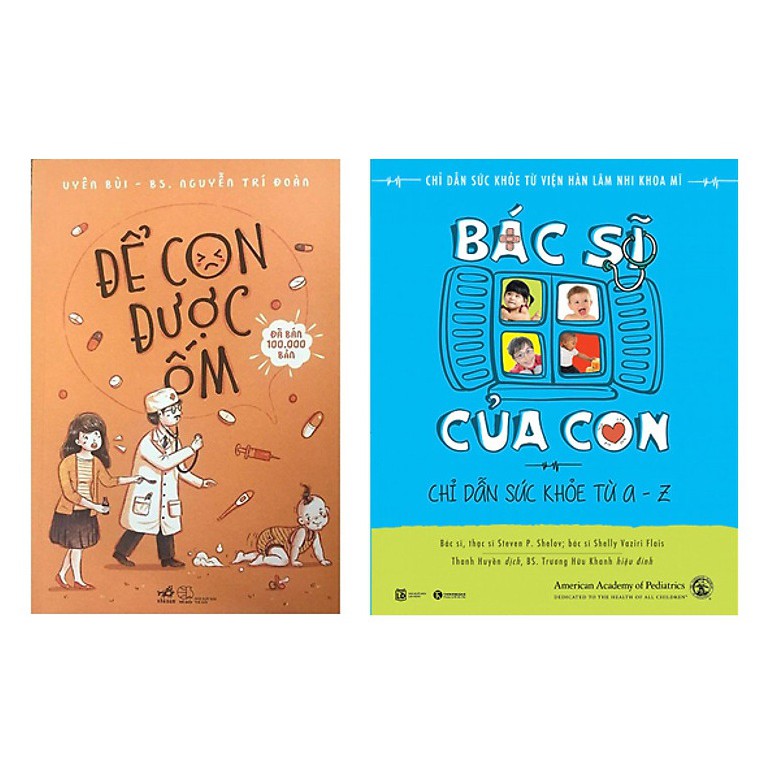 Sách - combo để con được ốm + bác sĩ của con - chỉ dẫn sức khỏe từ a đến z