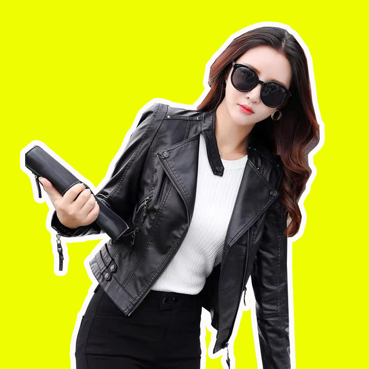 Áo da nữ quảng châu dáng ngắn ( hàng loại 1 bán shop )