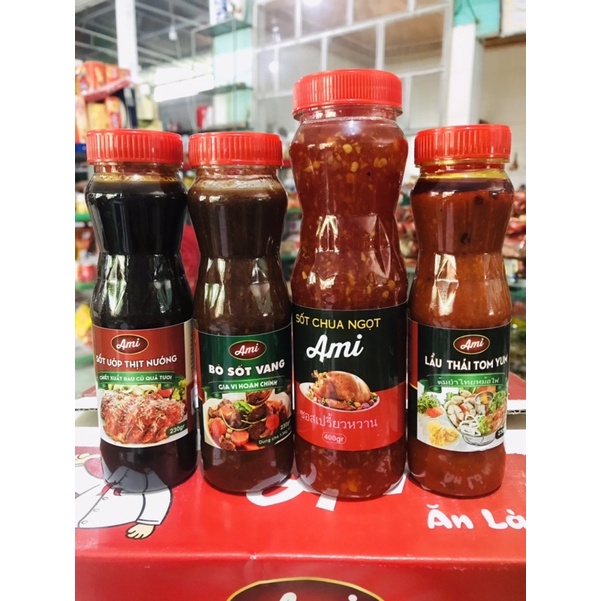 Chai Sốt Chua Ngọt Ami 230g/400g các vị