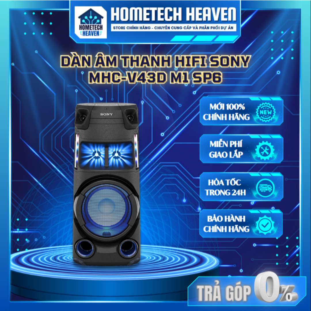 [MHC-V43D//M] Dàn âm thanh - Loa Sony MHC-V43D//M - Hàng Chính Hãng