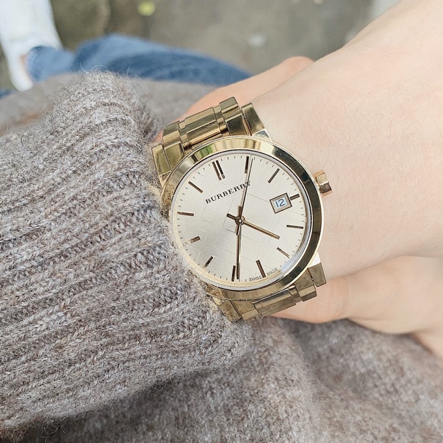 HCM]Đồng hồ Nữ Burberry The City Gold-Tone Ladies Watch BU9134 