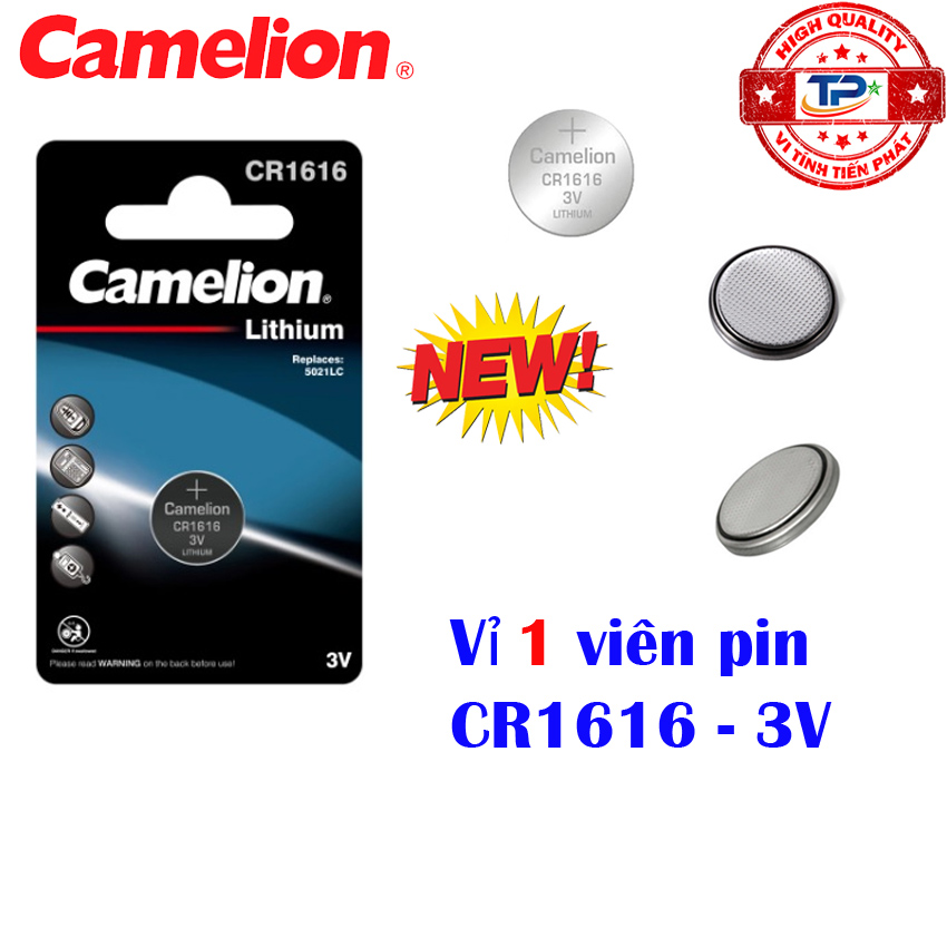 Vỉ 1 viên pin Nút CR1616 Camelion Lithium Battery 3V mẫu mới - dùng cho cân điện tử , chìa khóa , máy tính, đồ chơi...