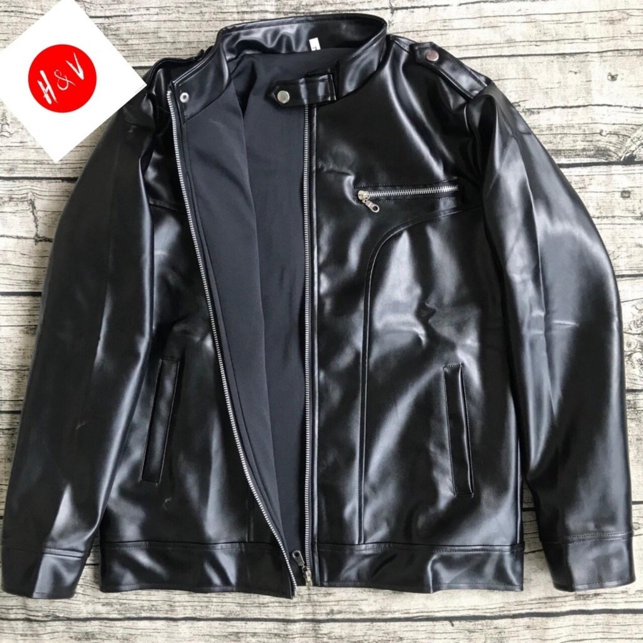 [Tặng Vòng Tay Dễ Thương]Áo da nam, Áo Khoác Da Nam Phong Cách Hàn Quốc