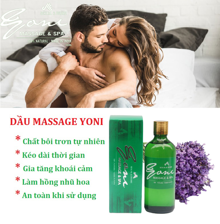 Dầu Massage Yoni Body Kèo Dài Thời Gian Thư Giãn Dành Cho Nam Nữ