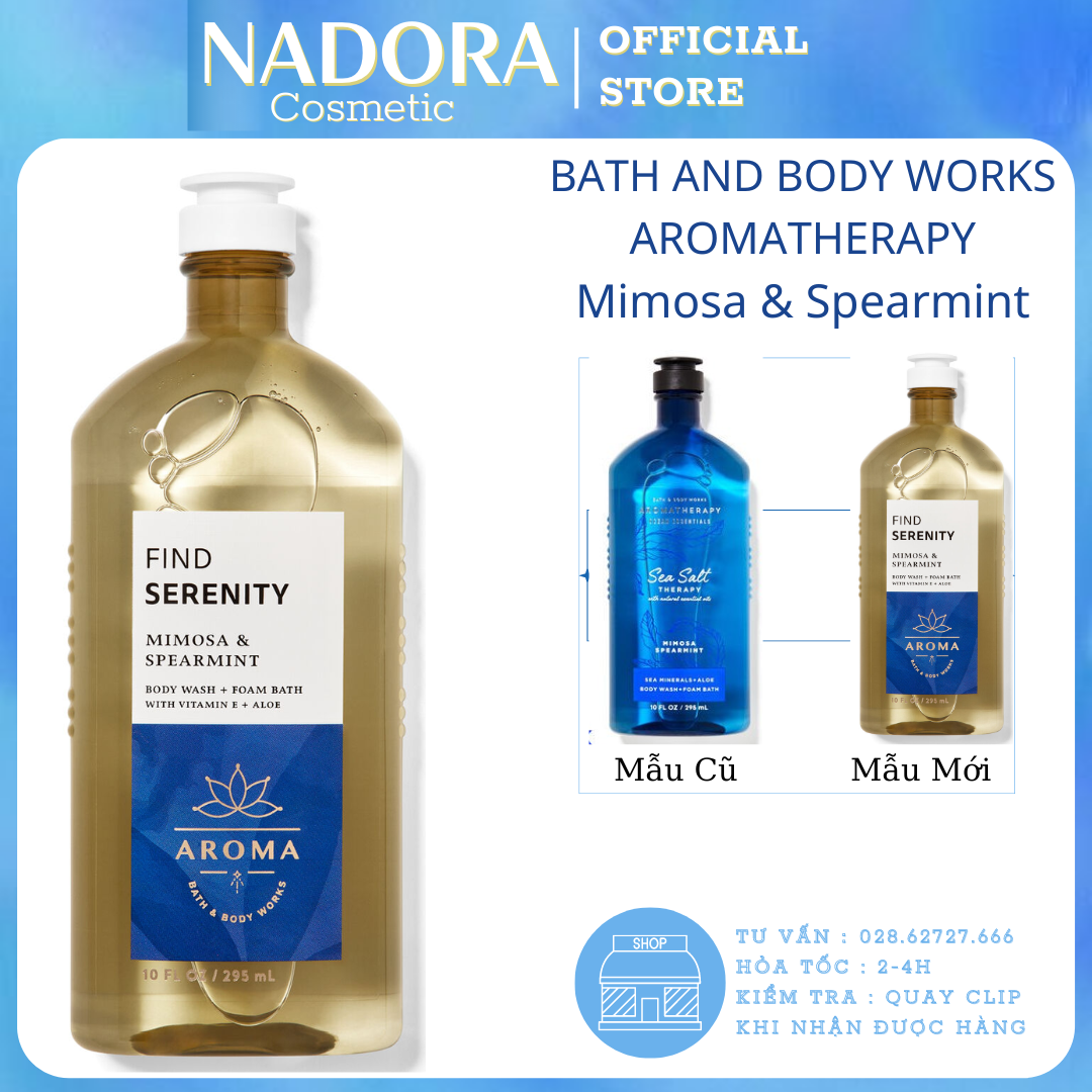 Sữa Tắm Bath And Body Works Aromatherapy - Mimosa Spearmint