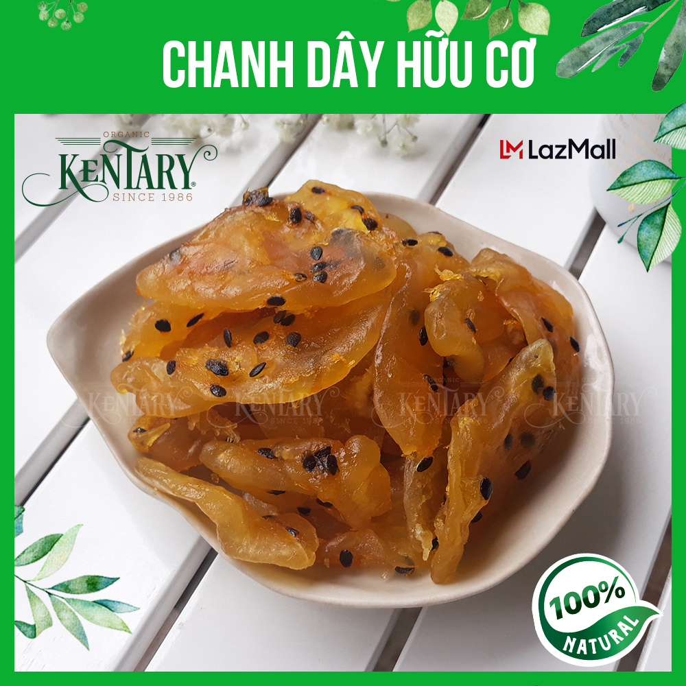 Chanh dây sấy lạnh Kentary túi 200gr vị chua ngọt không chất bảo quản giúp đẹp da, ngủ ngon - đồ ăn vặt