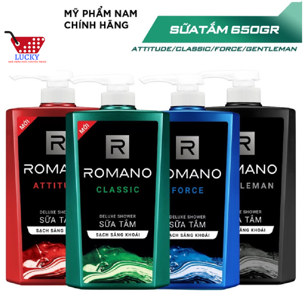 Sữa tắm Romano 650g Hương Nước Hoa Cao Cấp