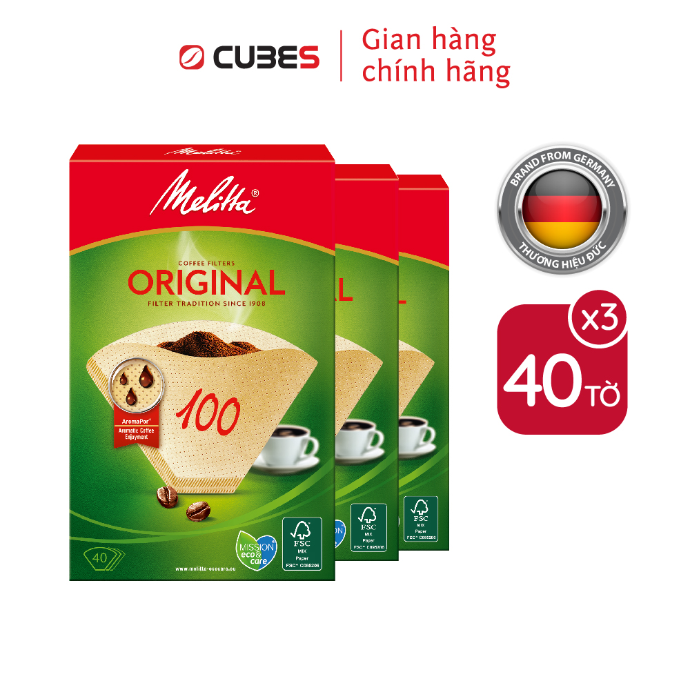 Combo Giấy lọc cà phê Melitta 100 - Nhập khẩu chính hãng 100% từ thương hiệu Melitta, Đức