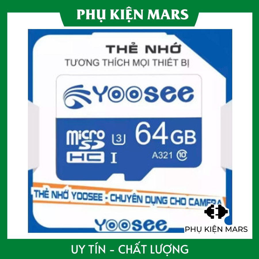 [HCM]Thẻ nhớ MicroSD Yoosee 64Gb Class 10 chuyên dụng cho Camera IP và Điện thoại