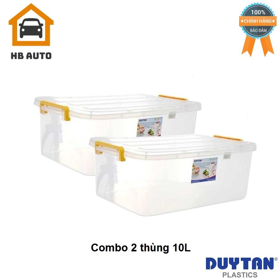 [FreeshipMAX] Combo 2 Thùng Nhựa Duy Tân Trong Suốt 10 Lít (41.2 x 27.2 x 14.5 cm) No.H115