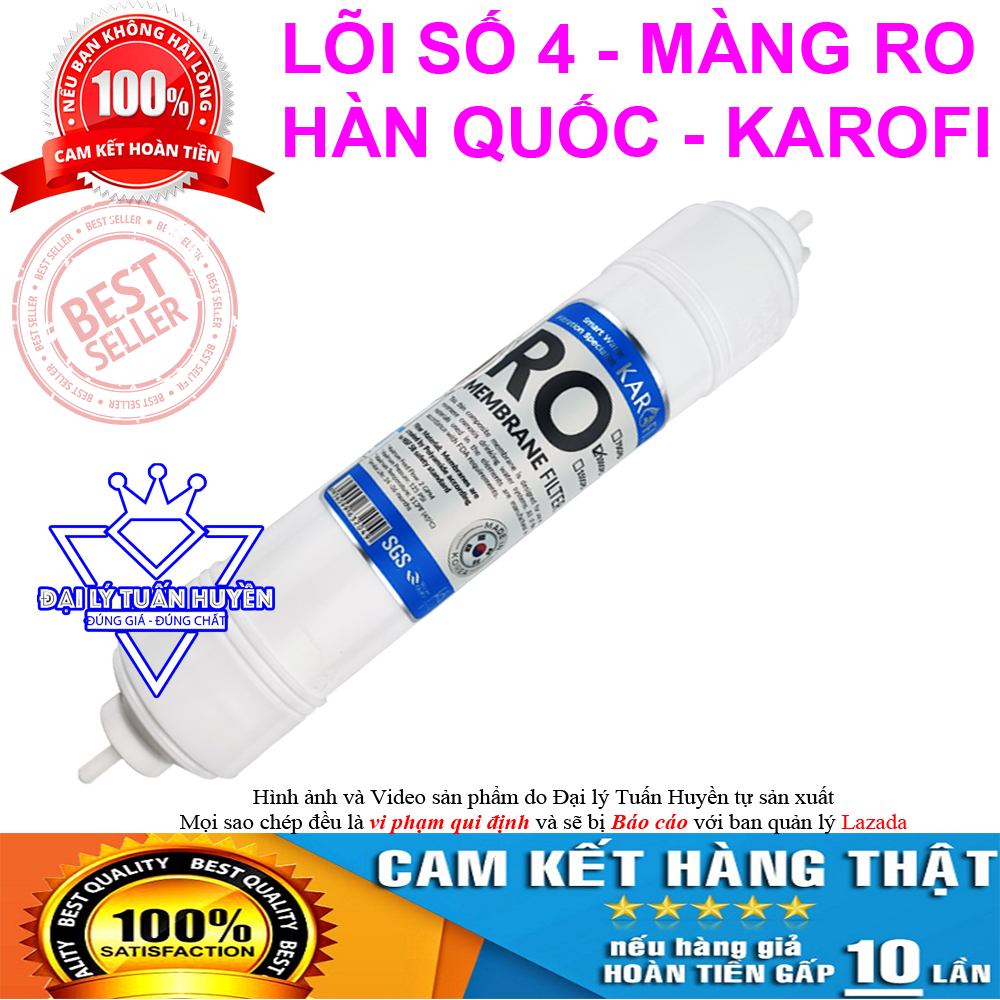 Lõi lọc nước số 4 - Màng RO Hàn Quốc KAROFI MEMBRANE 100GPD