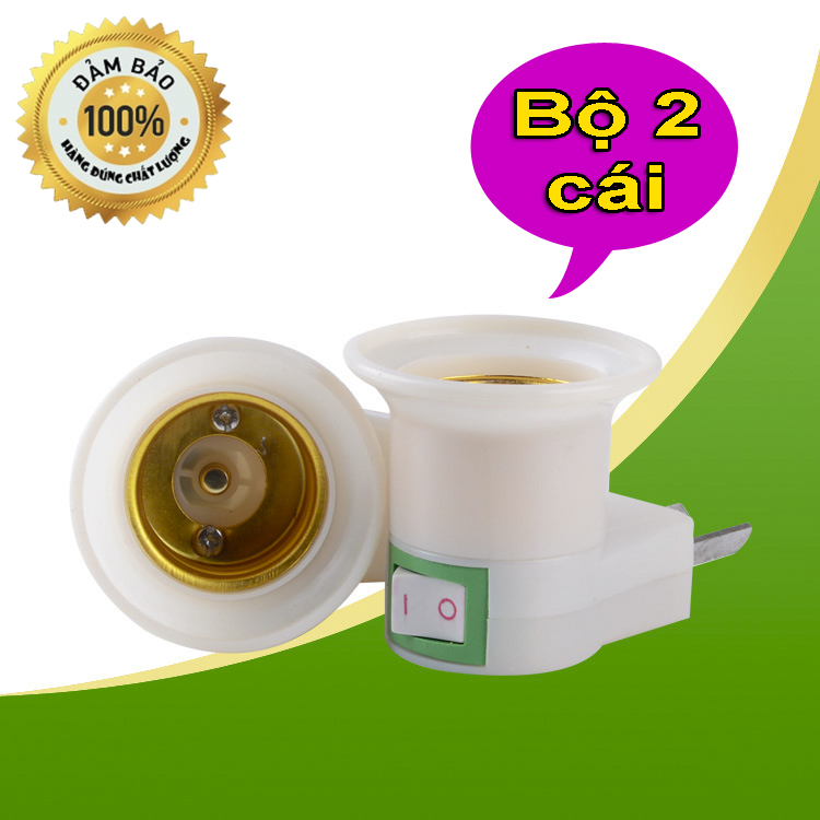 Combo 2 cái Chui đèn có công tắc đuôi E27