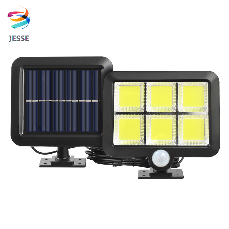 Đèn cảm biến năng lượng mặt trời 120 led cob cảm biến chuyển động, chống nước ip65, có điều khiển - jesse hàng chính hãng.