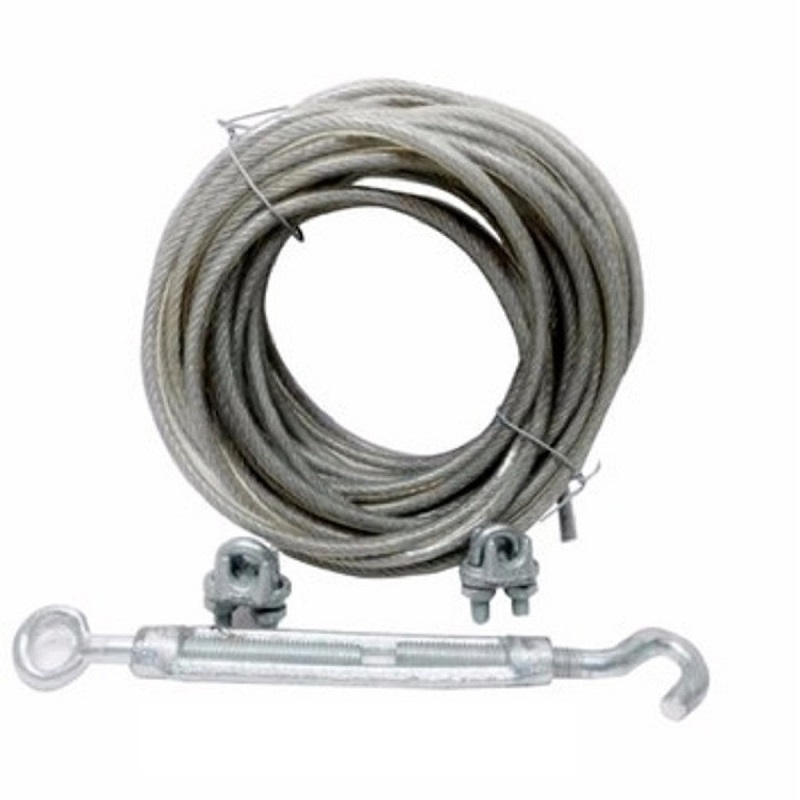 Dây phơi quần áo - Dây cáp phơi đồ Phi 5mm DÀI 3m-17m + Tặng kèm 2 khóa cáp, 1 tăng đơ, 2 nở móc