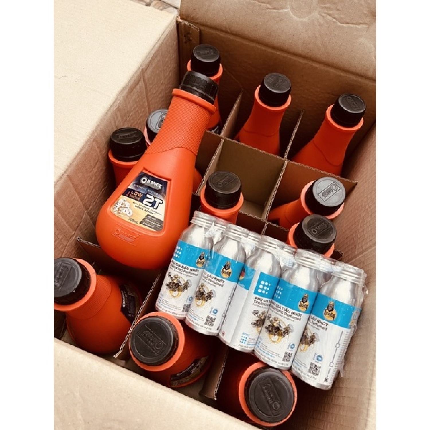 Nhớt xe 2 thì orange 700ml - xe dio, xì po, satria 2t,…