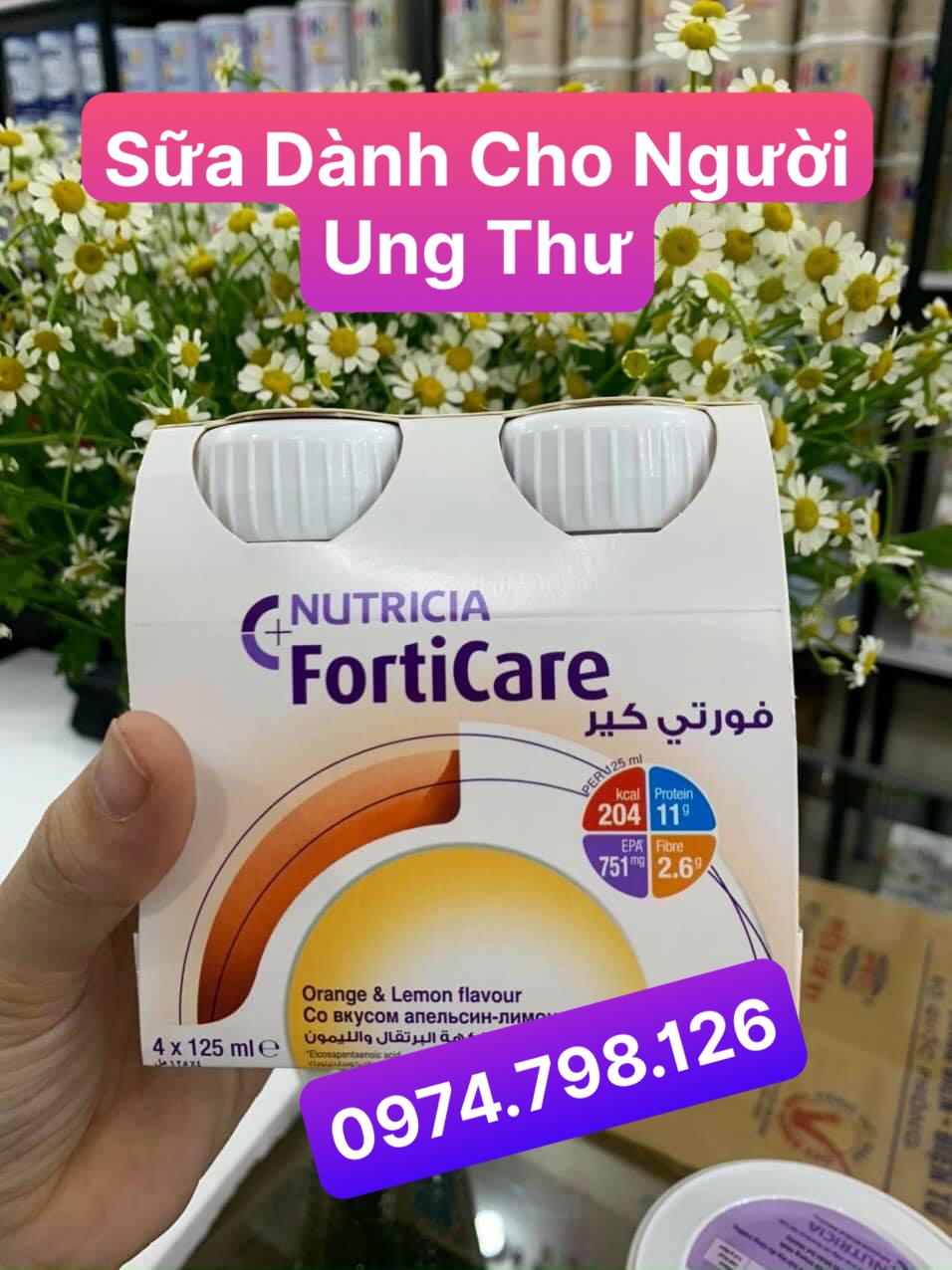 🌺1 thùng forticare , sữa cho người ung thư, tiểu đường, người suy kiệt vị cam chanh vị capuchino, sữa forticare nutricia hà lan dinh dưỡng chuyên biệt cho bệnh nhân ung thư , sữa nước forticare.