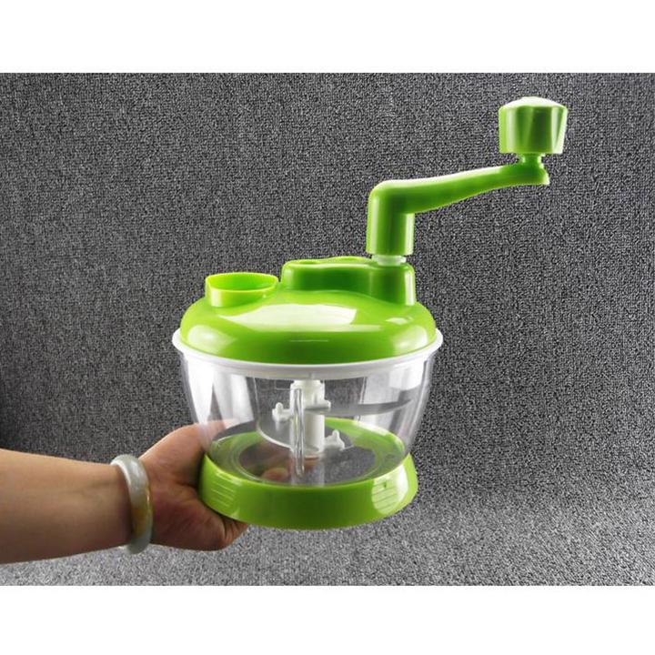 Máy xay rau củ thực phẩm cầm tay đa năng không sử dụng nguồn điện Máy xay rau củ thực phẩm bằng nhựa cứng cao cấp ÁP lưỡi xay kép không gỉ