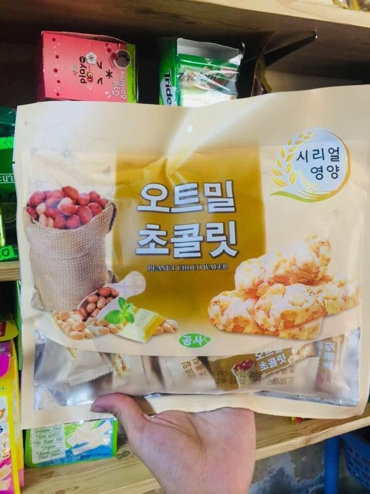 Bánh yến mạch socola đậu phộng - hàn quốc