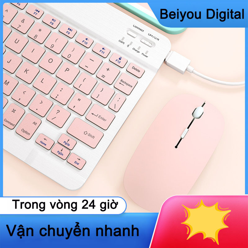 Bàn Phím Không Dây Bluetooth Thông Dụng-Bàn Phím Dành Cho Máy Tính Bảng Chuột Bluetooth Bàn Phím Màu Không Tiếng Ồn Nhỏ