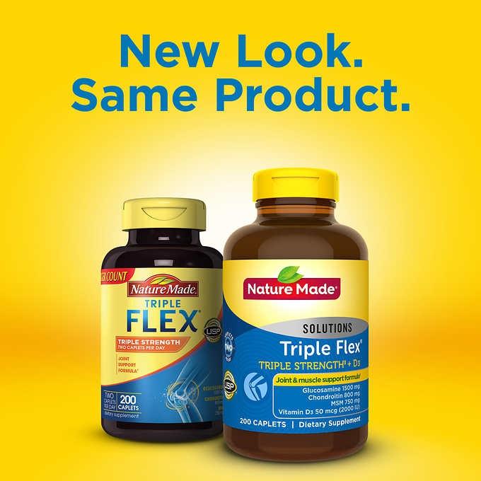 Viên Bổ Khớp Triple Flex Của Nature Made mẫu mới 200 viên