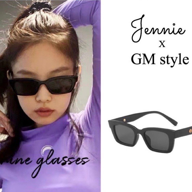 Kính mắt JENNIE x GM thời trang mắt mèo, kính râm mát nam nữ Jennie BlackPink, mắt kính đi biển du lịch Camcamvintage