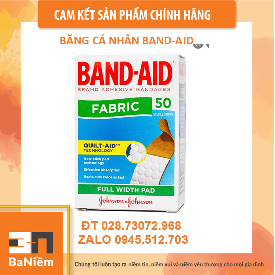 Băng cá nhân band-aid hộp/50 miếng