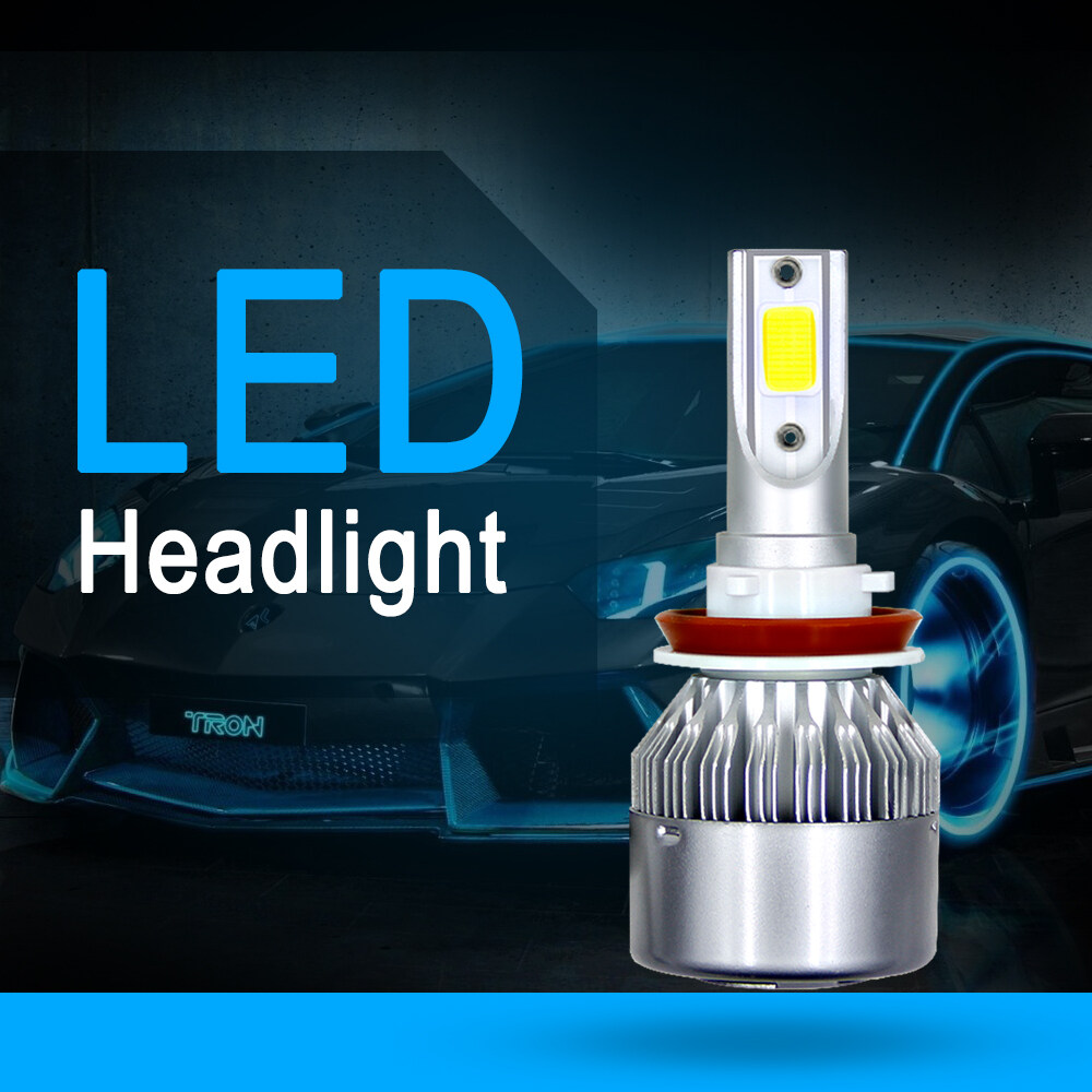 2 chiếc đèn pha ô tô led c6 đèn pha h11 h8 h9 110w 8000lm đèn sương mù đèn ô tô bóng đèn chip cob h7 h4 12v 24v